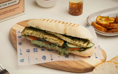 Grilled Paneer Panini Sandwich